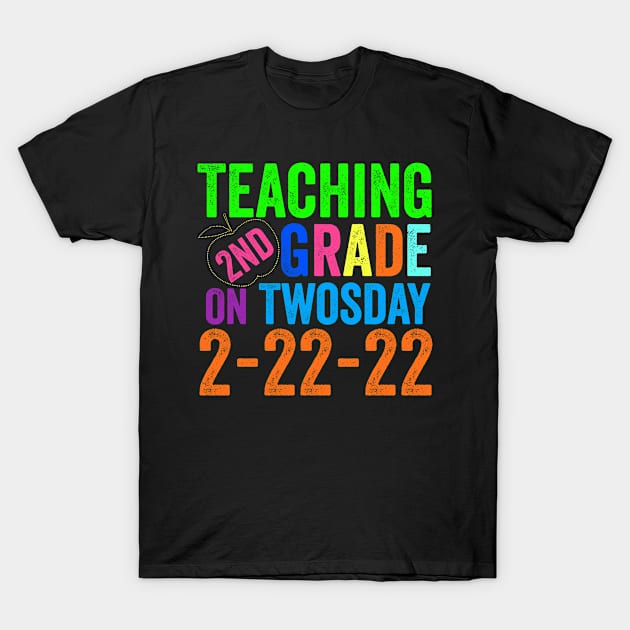 Teaching 2nd Grade On Twosday Funny Teacher Gift T-Shirt by Funnyology